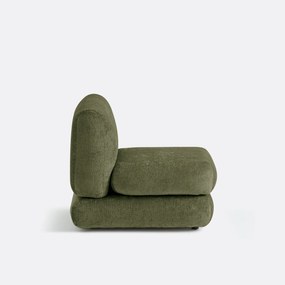 Modulaire haardstoel, dik fluweel, HOOVER