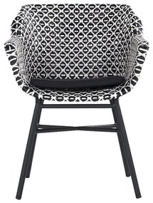 Hartman Delphine dining tuinstoel - Zwart/Wit