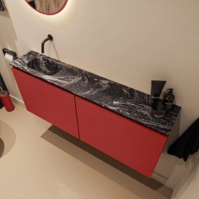 Mondiaz Ture DLux toiletmeubel 120cm fire met wastafel lava links zonder kraangat