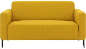 Goossens  Key West geel, stof, 2-zits, modern design