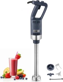 VEVOR Commerciële Staafmixer, 500W Heavy-Duty Handmixer, 16-Inch Traploze Variabele Snelheidsblender met RVS Mes, Draagbare Multifunctionele Blender voor Soepen, Sauzen, Aardappelpuree, Room