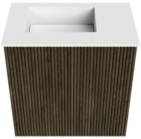 Mondiaz Joya 40cm toiletmeubel shadow met wastafel faye links zonder kraangat talc