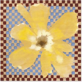 Digitale print Flower With Checks 03