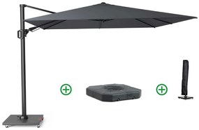 Platinum Challenger zweefparasol 3x3m T2 (incl. voet + hoes) anthracite