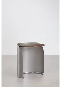 Xireisa Ronde Bijzettafel In Mangohout En Roestvrij Staal Ø45 Cm - ↑55 Cm - Sklum