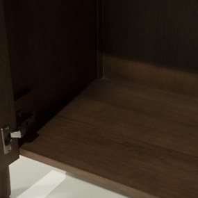 Hoge Wandkast Eikenhout Bruin - 102x47x210cm.