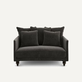 2-zits compacte bank in chenille fluweel, Lazare