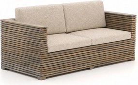 Loungebank Tuin ROUGH   | Teakhout | 2 personen | Tuinbank Beige | 180cm | Incl. kussens | Kees Smit Tuinmeubelen