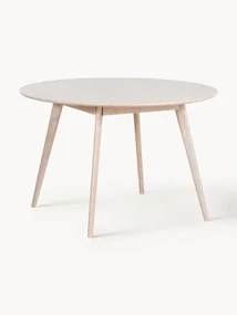Ronde eettafel Yumi van eikenhout, Ø 115 cm