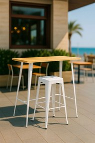 Torix Hoge Rechthoekige Tafel Natuurlijk Hout