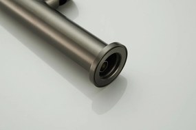 Saniclear Highriser hoge wastafelkraan met gebogen uitloop verouderd ijzer - gunmetal