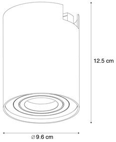 Moderne 1-fase railspot wit - Iconic Rondoo Up