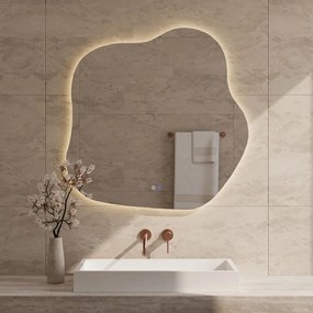 Best Design Blub organische spiegel met spiegelverwarming 100x100cm