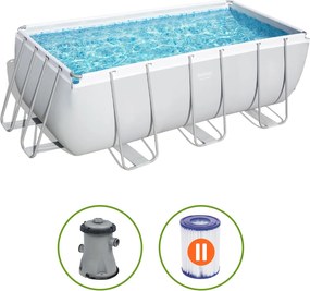 Bestway Power Steel opbouwzwembad - rechthoekig - L412 x B201 x H122 cm