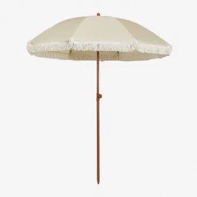 Miska Ø175 Cm Parasol Van Stof En Aluminium Tapioca Beige - Sklum