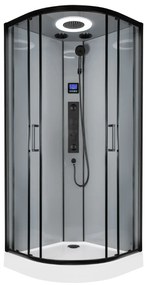 Kerra Orion complete douchecabine met massagejets zwart