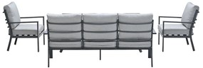 Garden Impressions Senja lounge dining set stoel-bank 4-delig - licht grijs