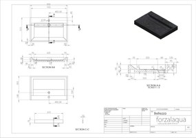 Forzalaqua Bellezza wastafel 80x50cm met kraangat carrara gepolijst