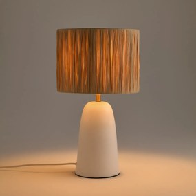 Lamp in terracotta en raffia, Neven