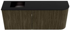 Mondiaz Joya 100cm toiletmeubel ronding rechts shadow met wastafel faye links 1 kraangat urban