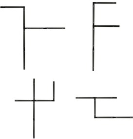 Modern railsysteem met 5 spots zwart 1-fase - Iconic Ivy