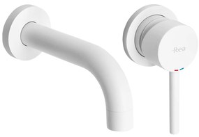 Inbouw wastafelkraan Rea Lungo White + BOX