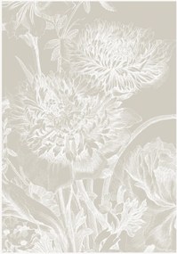Behang Engraved Flowers