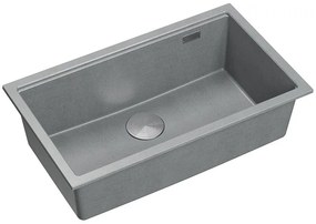 granieten spoelbak Logan 110 Grey Metallic