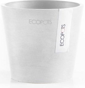 Ecopots Amsterdam 10,5 - Pure White - Diameter 10,5 x H9,2 cm - Ronde witte bloempot