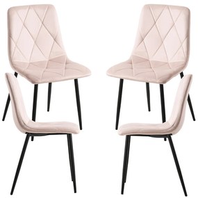 Set 4 Fluwelen Lyke Stoelen
