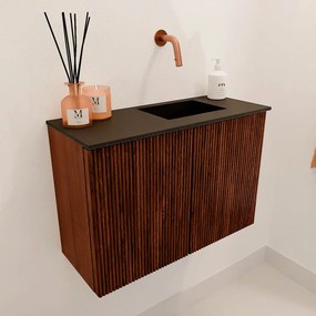 Mondiaz Joya 60cm toiletmeubel ruby met wastafel faye rechts zonder kraangat urban