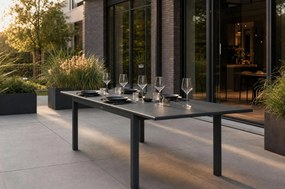 Dining Tuintafel rechthoekig uitschuifbaar 160/240x100 cm Grijs Arvento