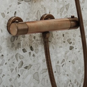 Saniclear Antique Curved opbouw douchethermostaat verouderd messing