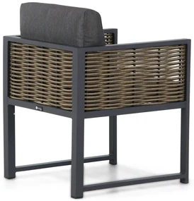 Tuinstoel Aluminium/wicker Grijs-antraciet Santika Salviano