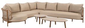 Salute Martinique modulaire hoek loungeset 5 delig keramiek amber 4 Seasons Outdoor