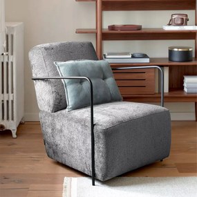 Kave Home Gamer Moderne Fauteuil Grijs Chenille