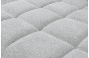 Goossens Excellent Bank Kubus - 40 X 40 Cm Stiksel lichtgrijs, stof, 1,5-zits, modern design met chaise longue rechts