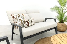 Lagos/Mindo stoel-bank loungeset 5-delig verstelbaar - Antraciet