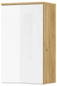 Germania Badkamerwandkast GW-Avino 27x39x68 cm wit Navarro eikenkleur
