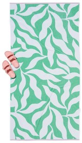 HEMA Strandlaken 90x180 Bladeren (blauw)