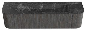Mondiaz Kurve-dlux 170cm badmeubel ronding links/rechts shadow met 1 lade en 2 deuren en wastafel big large midden 1 kraangat lava