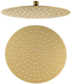 Sapho Moro ronde douchekop 30cm goud mat