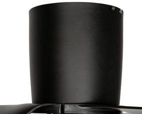 Plafondventilator zwart 123cm incl. LED dimbaar met afstandsbediening - Patty