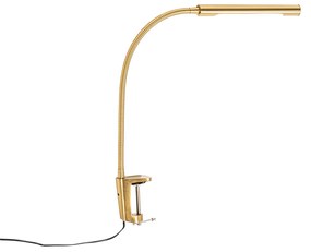 Klem bureaulamp messing incl. LED met touch dimmer - Lionard