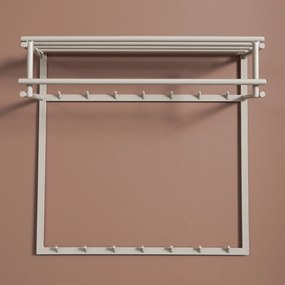 Grote Kapstok Beige Met Hoedenplank