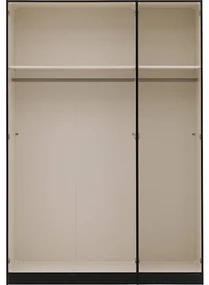 Goossens Kledingkast Easy Storage Ddk, Kledingkast 153 cm breed, 220 cm hoog, 2x glas draaideur en 1x spiegel draaideur midden