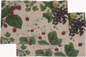Linnen placemats Berries, 2-delig