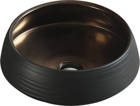 Mexen Ariana opzetwastafel 43 x 43 cm, zwart/goud - 22054366