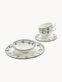 Serax x Marni, ontbijtset Midnight Flowers, 2 Personen (set van 6)