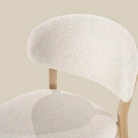 Eleonora Mikky Luxe Eetkamerstoel Eiken Beige En Stof